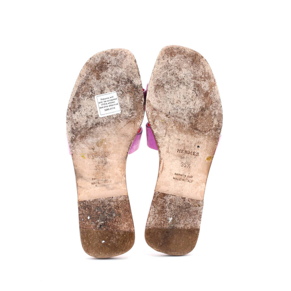 Hermes Women's Oran Sandals Suede - Picture 4 of 6